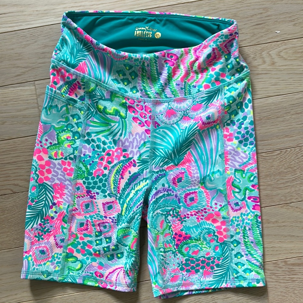 Lily Pulitzer Colorful Patterned Athletic Shorts XS